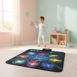 Foldable Musical Electronic Dance Mat with Challenge Levels for Kids