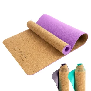 Foldable Natural Cork Non-Slip Yoga Mat Set
