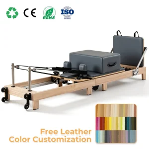 Foldable Oak Pilates Reformer Machine Eco-Friendly Pilates Studio Equipment