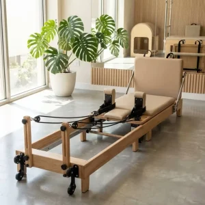 Foldable Oak Wood Pilates Reformer for Home and Yoga Studios CE ISO