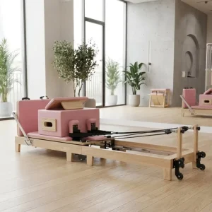 Foldable Pilates Reformer Space-Saving Commercial CE ISO