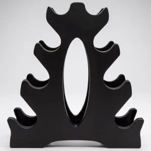Foldable Plastic Dumbbell Kettlebell Rack Compact Three-Tier Triangular Home Office Organizer Unisex Fitness Equipment