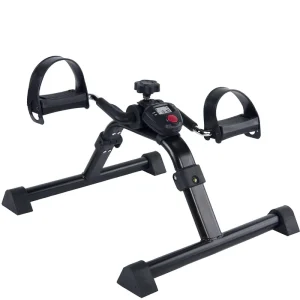 Foldable Portable Mini Exercise Bike Foot Pedal Exerciser LCD Display Steel Frame