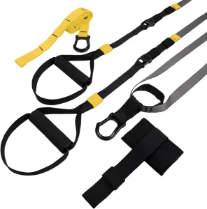 Foldable Portable Suspension Trainer with Polyester Material for Strength Training Full-Body Workouts