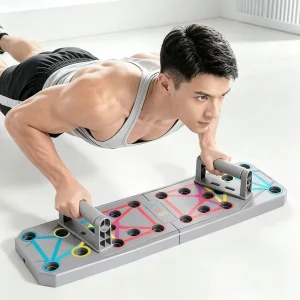 Foldable Push-Up Bars and Ab-Crunch Board Home Training Equipment