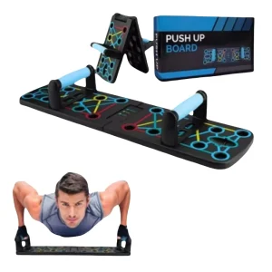 Foldable Push-Up Board with Resistance Band for Abdominal and Chest Training