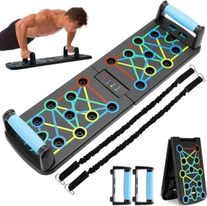 Foldable Push-Up Board with Three Modes, Four Areas, ABS Material for Men and Women Home Use