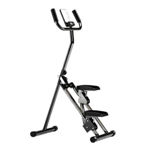 Foldable Stair Climber Machine with Spring-Adjustable Resistance Compact Home Gym Stepper