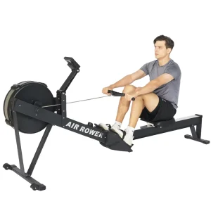Foldable Steel Air Resistance Rowing Machine Home and Commercial Rower Full Body Cardio