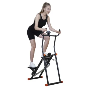 Foldable Steel and Plastic Stair Climber with Timer, Counter, and Phone Holder