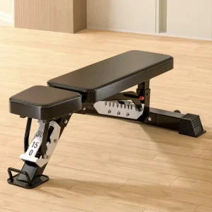 Foldable Strength Training Bench with Metal Frame, 13 Adjustable Positions, Bench Press, Hotel Use