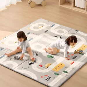 Foldable Thickened XPE Anti-Slip Cushioned Baby Crawling Play Mat for Infants and Toddlers