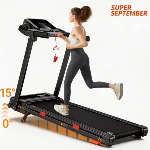 Foldable Treadmill for Saudi Arabia Home Use with 15-Level Auto Incline, Bluetooth, FITShow App