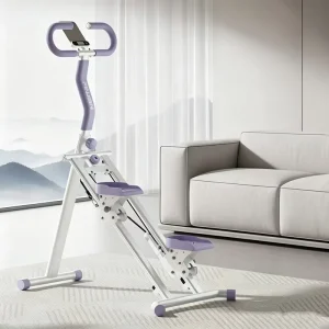 Foldable Vertical Mountain Climber Mini Stepper with Adjustable Handrail, Silent Home Stair Workout Machine