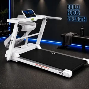 Foldable Walking Pad Treadmill Machine with Touch Screen for Home Gym Fitness Running
