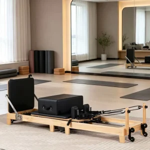 Foldable Wood Pilates Reformer for Home and Studio