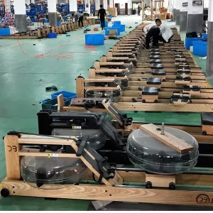 Foldable Wooden Water Rower Machine for Commercial Gym Use