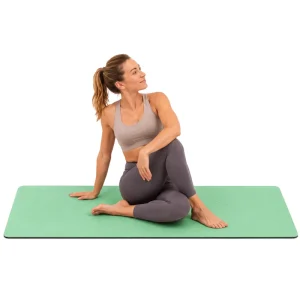 Foldable Yoga Exercise Mat with Carry Strap for Pilates, Stretching, and Floor Training