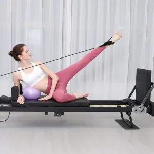 Folding Aluminum Alloy Pilates Reformer with Padded Carriage