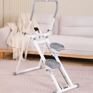Folding Cardio Exercise Climber Vertical Climber Machine with Extended Step Range Home Gym Stair Stepper