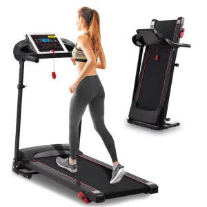 Folding Electric Commercial Cardio Gym Machine Manual Foldable Motorized Treadmill with LCD Screen Max User Weight 120kg