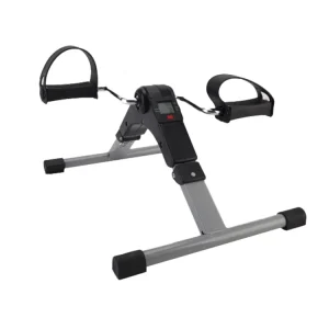 Folding Mini Under Desk Bike Pedal Exerciser with LCD Display for Arm and Leg Workouts