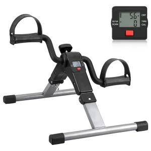 Folding Mini Under-Desk Pedal Exerciser with LCD Display for Adults