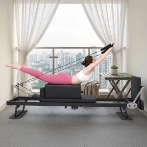 Folding Portable Pilates Reformer Machine 232 cm for Home Fitness