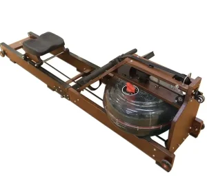 Folding Solid Wood Water Rower, Gym Cardio Equipment