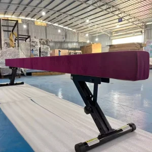 Folding Suede Competition Training Balance Beam with Adjustable Legs