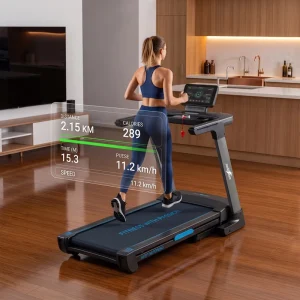 Folding Treadmill with Large HD Screen for Home Cardio Training