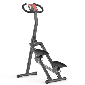 Folding Vertical Climber Machine with Extended Step Range for Home Gym Cardio Exercise