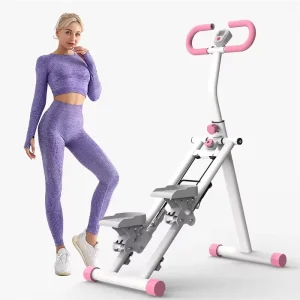Folding Vertical Stair Stepper Climber Cardio Exercise Machine with Adjustable Counter