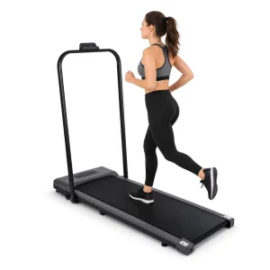 Folding Walking Pad Treadmill for Home Use 120kg Capacity Electric Under Desk Running Machine with LED Display
