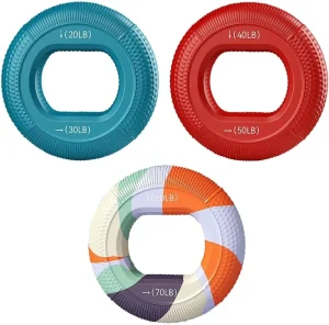Food-Grade Silicone Hand Gripper Strengthener with Adjustable Resistance Grip Ring