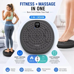 Foot Mat Acupressure Magnetic Exercise Machine Waist Twisting Disc Indoor Fitness Trainer Waist Workout Equipment Rotating