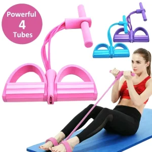 Foot Pedal Tension Rope Trainer for Sit Ups and Abdominal Exercises Elastic Bands Yoga Exercises