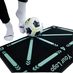 Football Footwork Training Anti-Slip Mat, Diatomaceous Earth Floor Mat, Ball Control and Footwork Carpet
