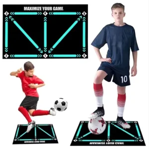 Football Training Mat Non-Slip Soccer Footwork Practice Floor Mat for Kids and Adults