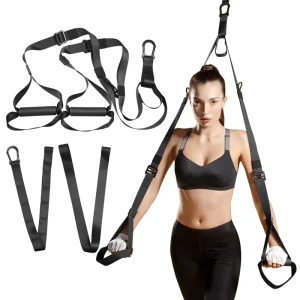Force Yoga Fitness Resistance Band Hanging Belt Tension Exercise Pull Rope Suspension Trainer Synthetic TPR