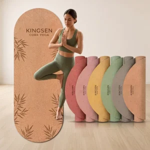 Forest Theme 6mm Cork Yoga Mat Eco Pilates Non-Slip Water-Resistant Grip