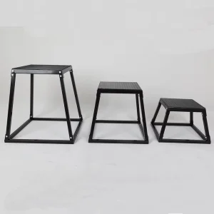 Four-Level Stackable Steel Plyometric Jump Box for Sit-Ups