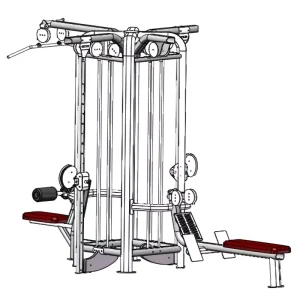 Four-Station Steel Strength Fitness Equipment for Commercial Gym Use