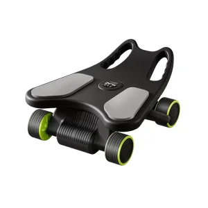 Four-Wheel Ab Roller Board with Elbow Support and Knee Pad for Home Gym