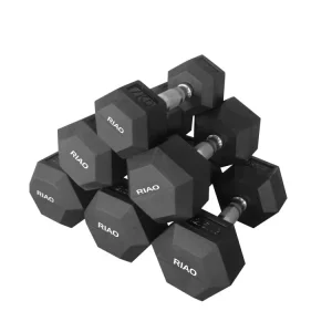 Free Weight Lifting Rubber Hex Dumbbell Set Gym Manufacturer