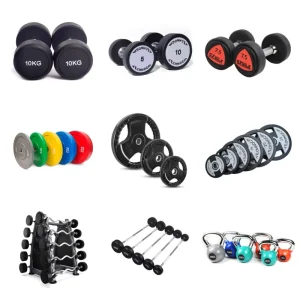 Free Weights Set Dumbbell Weight Plate Kettlebell Barbell Gym Equipment