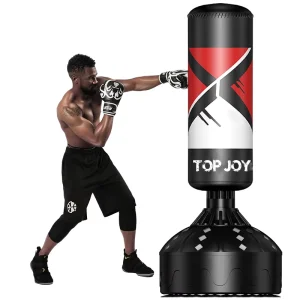 Freestanding Boxing Punching Bag with Heavy Sandbag and Suction Cup Base