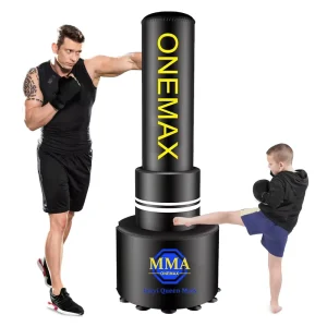Freestanding PU Leather Punching Bag for Adults and Teens Kickboxing Muay Thai Boxing