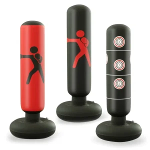 Freestanding PVC Inflatable Pedestal Punching Bag 160 cm Air-Filled Explosion-Proof 360-Degree Rotation Sand Bag