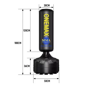 Freestanding Punching Bag with 12 Suction Cups for Kickboxing and MMA Training